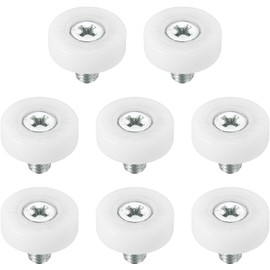 Drawer Roller, 8 Pieces 22 mm POM Plastic Cabinet Drawer Sliders, Wheels, Drawer Positioning Castors, Drawer Rollers, Pulleys for Furniture, DIY Spare Parts (22 mm)