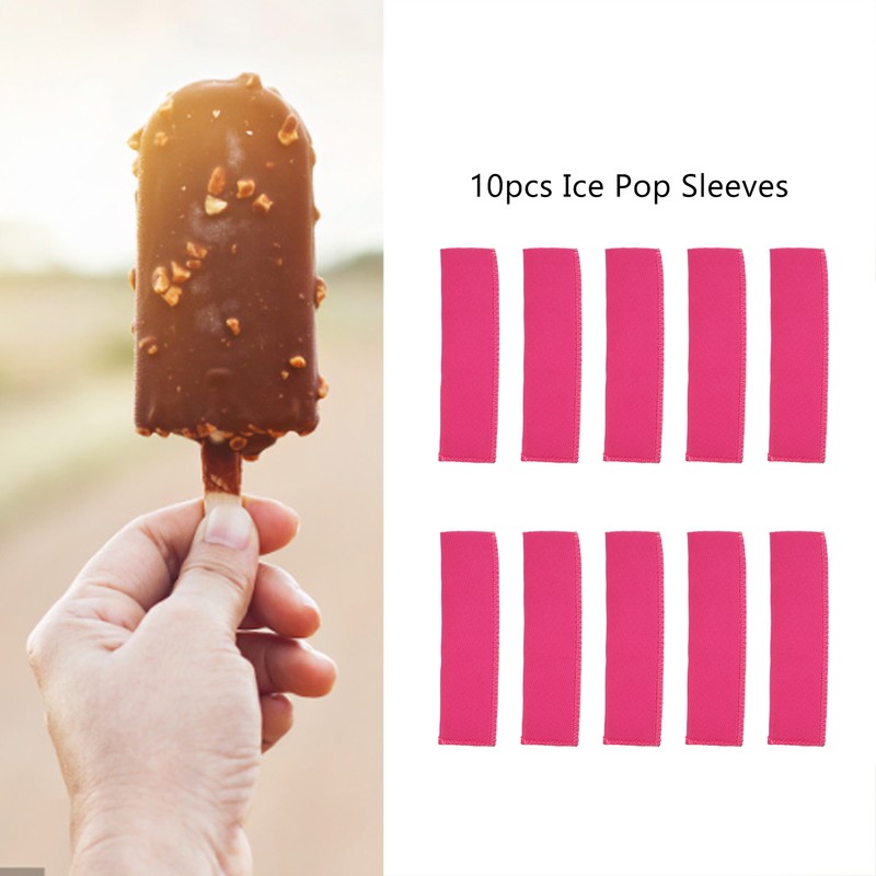 10pcs Ice Pop Sleeves Reusable Neoprene Anti Freezing Ice Pop