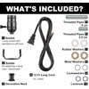 Black Lamp Rewire Kit, Lamp Wiring Kit with 12 FT