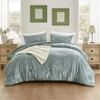 downluxe Queen Comforter Set - 3 Pieces Dark Green Bedding