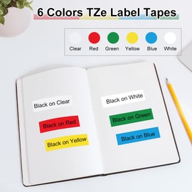 6 x Labelwell 24 mm Compatible Label Tape for Brother TZe-251 TZe-151 TZe-451 TZe-551 TZe-651 TZe-751 TZe P-touch Tapes 24 mm for Brother PT-E550W PT-P700 PT-P750W PT-D600 PT-P710BT PT-D600VP 500 finfinfin10