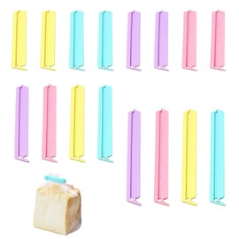Yharnamite 16 Pcs Bag Sealing Clips, 3 Sizes: 2.6", "3.5", "5.5 Inches, Plastic, Standard, Food Storage