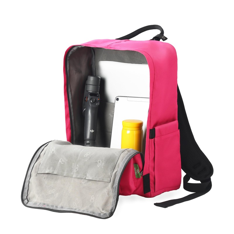 ECO CHIC Waterproof Recycled Canvas Twin Handle Backpack (Fuchsia)