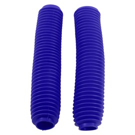 Pair Motorcycle Front Fork Shock Boots Dust Cover Rubber Replacement for RM125 DR250 DRZ400 400 (Blue)