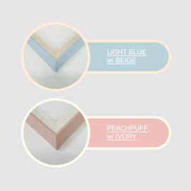 INFRAMART Collage photo frames for hanging on the wall, picture frames for boys, girls, gallery wall frame, wall mount. (Peach Pull w/Ivory, 12X8 w/4RX2+3RX2)