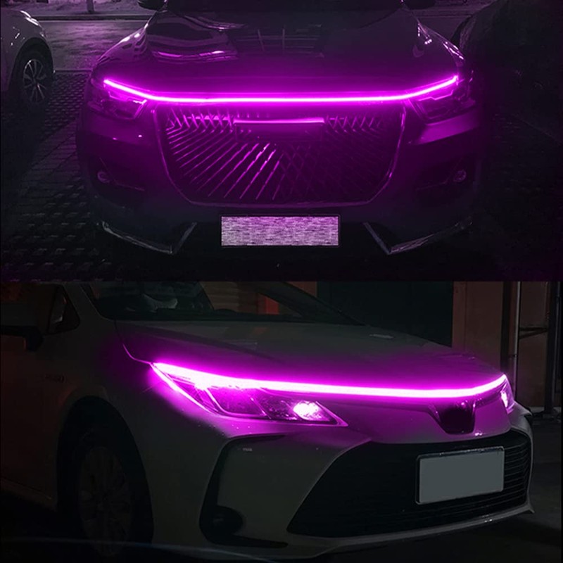 70'' Car Hood Atmosphere Light Strip, 12V Daytime Running Light