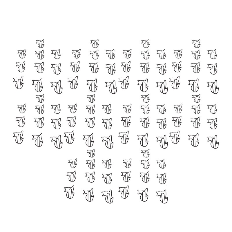 100pcs Cat Shape Paper Clips Increased Slip Resistance Rustproof Metallic