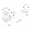 tecuro Sink Strainer Basket Valve Diameter 114 mm (3 1/2