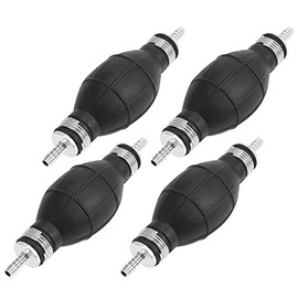 X AUTOHAUX 4pcs 6mm 1/4" Rubber Fuel Transfer Vacuum Fuel Line Hand Primer Bulb Fuel Pump Line Hose Hand Primer for Car Marine Boat Diesel
