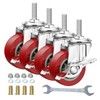 2 Inch Swivel Caster Wheels Set of 4, Locking Casters