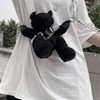 VALICLUD Shoulder Bag with Chain Strap Stuffed Animal Purse Teddy
