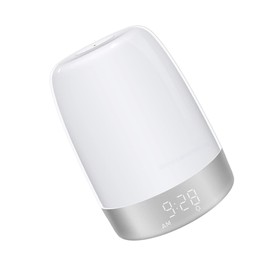Alipis Timed Led Alarm Clock Light Wake up Night Lamp Touch Control Ambient Light for Bedroom