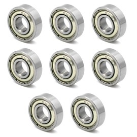Winova Carbon Steel Ball Bearings Sealed Bearings Skateboard Miniature Reel 5mm x 14mm x 5mm 605Z 10-piece Set
