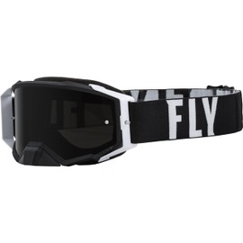 Fly Racing 2023 Adult Zone Pro Goggles (Black/White W/Dark Smoke/Smoke Lens, Adult)