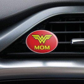 Wonder Woman Wonder Mom Logo Car Air Freshener Vent Clip