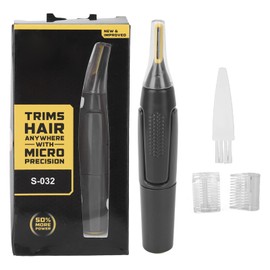 Men Electric Trimmer, Detachable Washable Cutter Head Double Blades Low Noise Removal Machine for Nose Ears and Eyebrows