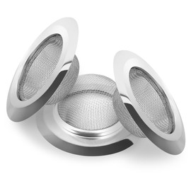 Kitchen Sink Drain Strainer, Stainless Steel Drain Mesh Strainer, 4.5 inch (3pk)