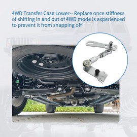 Transfer Case Linkage Kit Compatible with Jeep Cherokee XJ Comanche MJ Transfer Case Linkage Kit 1986-2001, Stainless Steel