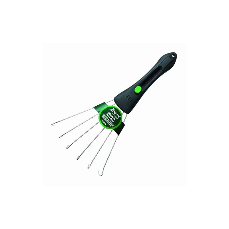 Zenport Adjustable Hand Rake 15307A, Green