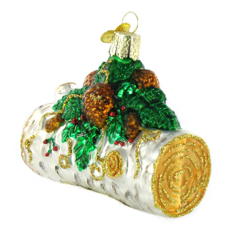 Old World Christmas Yule Log Glass Blown Ornament for Christmas