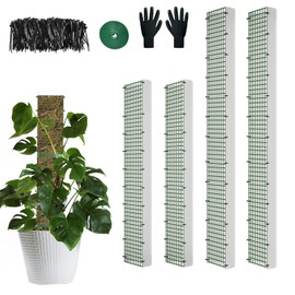 HOLANHING 60"/40"/24" Metal Moss Pole, D Shape Sphagnum Moss Pole, Moss Poles for Climbing Plants, Monstera, Indoor Climbing Plants (2 Each of 40" 24")