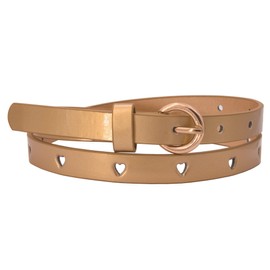 EANAGO Children's Belt - Modern Glitter Belt for Girls - Children's Belt Girls - Belt Children Girls - Belt Girls, Matte gold