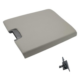 NHILES Center Console Lid Kit with Latch Replacement Compatible with 2007-2013 Chevy Tahoe/Avalanche/ 2008-2014 Silverado/GMC Yukon(XL)/Sierra 1500/2500/3500 Center Console Cover 20864151（Light Gray）