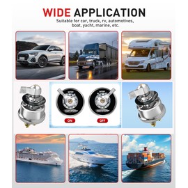 FASTSTORM 200A Battery Disconnect Switch 12V 48V Battery Shut Off Switch Master Power Isolator Marine On Off Kill Switch for Car, Boat, Vehicle, Truck, ATV, RV