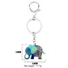 BONSNY Cadena de metal esmaltada con diseño de elefante de
