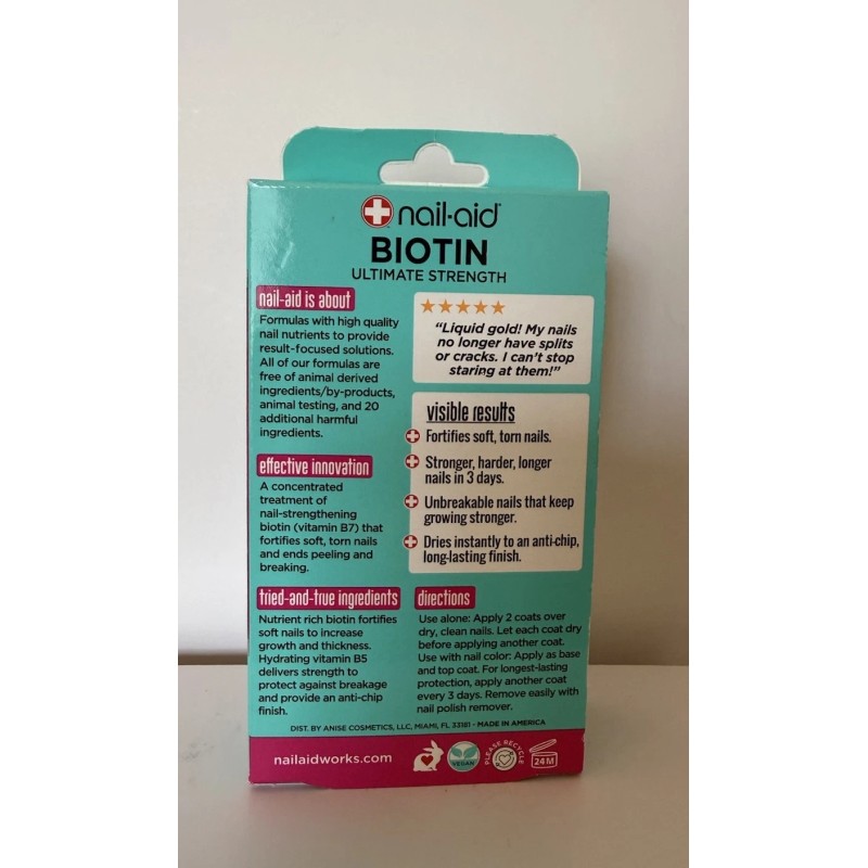 Nail-Aid Biotin Ultimate Strength-Nail Treatment & Strengthner-Cl