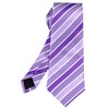 Ctskyte Men's Lavender Purple White Stripe Silk Tie Soft Spring
