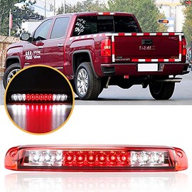 Third 3rd Brake Light for 1999-2007 Chevy Silverado/ GMC Sierra 1500 2500HD 3500 Cargo Lamp High Mount Stop Light (Red Lens)