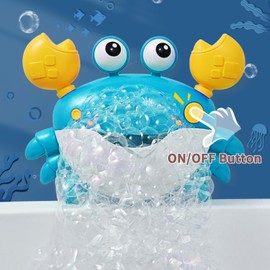 Jovow Crab Bubble Bath Maker for The Bathtub,Blows Bubbles and Plays 12 Children’s Songs,Sing-Along Bath Bubble Machine Baby, Toddler Kids Toys Makes Great Gifts for 3 Years Girl Boy (Blue)