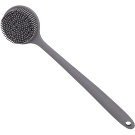 Estropajo de silicona para el cuerpo, cepillo de ducha de mango largo para la espalda, cepillo de silicona para el cuerpo, cepillo de ducha, exfoliante de cuerpo