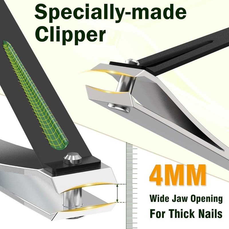 Long Handled Toenail Clippers，4mm Large Opening/No Need to Bending，for Seniors,