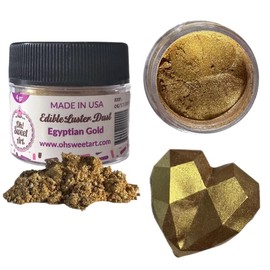 Oh! Sweet Art - 100% EDIBLE EGYPTIAN GOLD LUSTER DUST,METALLIC 4 grams each container