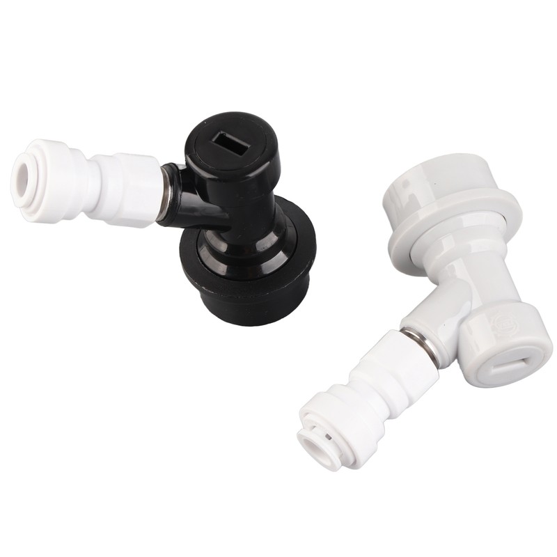 2Pcs Home Brewing Ball Lock Keg Connector + 8mm‑1/4in FFL