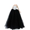 BJDBUS 11.5 inch Girl Doll Clothes, Black White Trailing Dinner