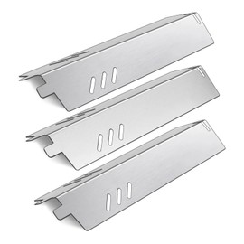 Zemibi Stainless Steel Heat Plate Replacement for Backyard Grill BY13-101-001-11,BY14-101-001-01, GBC1429W, GBC1429W-C, Uniflame GBC1329W, GBC1403W, GBC1429 Gas Models, 13 1/16" X 3 5/8", 3-Pack