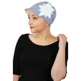 Sombreros para quimioterapia para mujer, gorras de béisbol, algodón suave y elástico, Lunes tormentoso, M