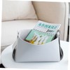 BUGUUYO Solid Leather Snack Holder Storage Basket Space-Saving Organizer for