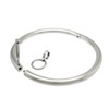ACECHANNEL Stainless steel lockable collar necklace choker (Silver Brushed, 110MM)