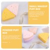SOIMISS Caja Triangular de Silicona para Esponjas de Maquillaje Portátil