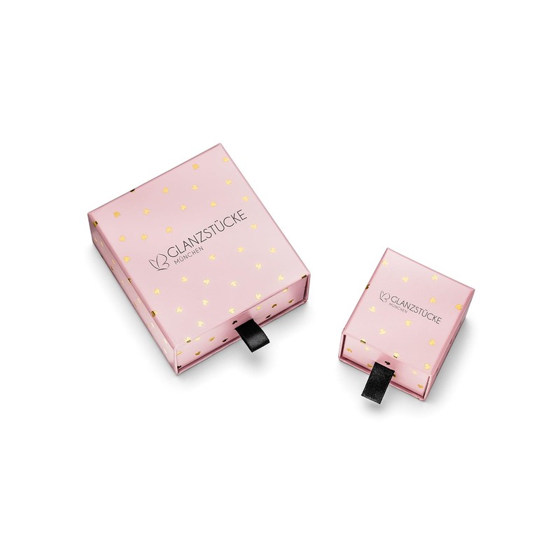 Glanzstücke München Women's Ring Heart Sterling Silver Yellow Gold-Plated –