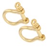 Sunicon 2pcs Metal D-Ring Pure Brass Anchor Shackle Pure Brass