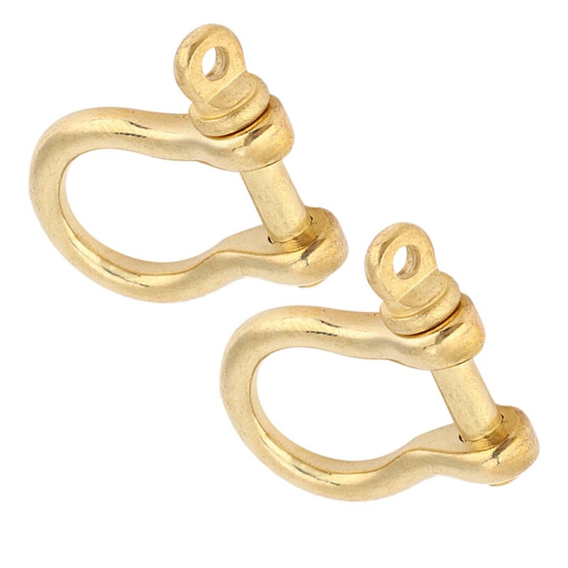 Sunicon 2pcs Metal D-Ring Pure Brass Anchor Shackle Pure Brass