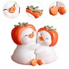 WeiLaiKeQi Pair Ducks Couple Sculpture Statue Valentine's Day Gift Desktop