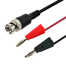 Amadget Coaxial Cable BNC Male to Dual Banana Plug Test Lead