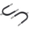Klaus KSP10 Rubber Grip Spur Set with Leather Belt, Stainless