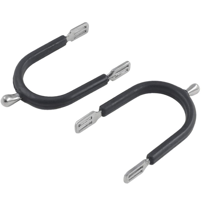 Klaus KSP10 Rubber Grip Spur Set with Leather Belt, Stainless